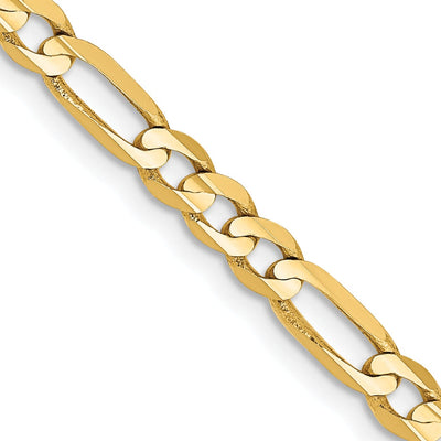 14k Yellow Gold 4.00m Concave Open Figaro Chain at $ 310.27 only from Jewelryshopping.com