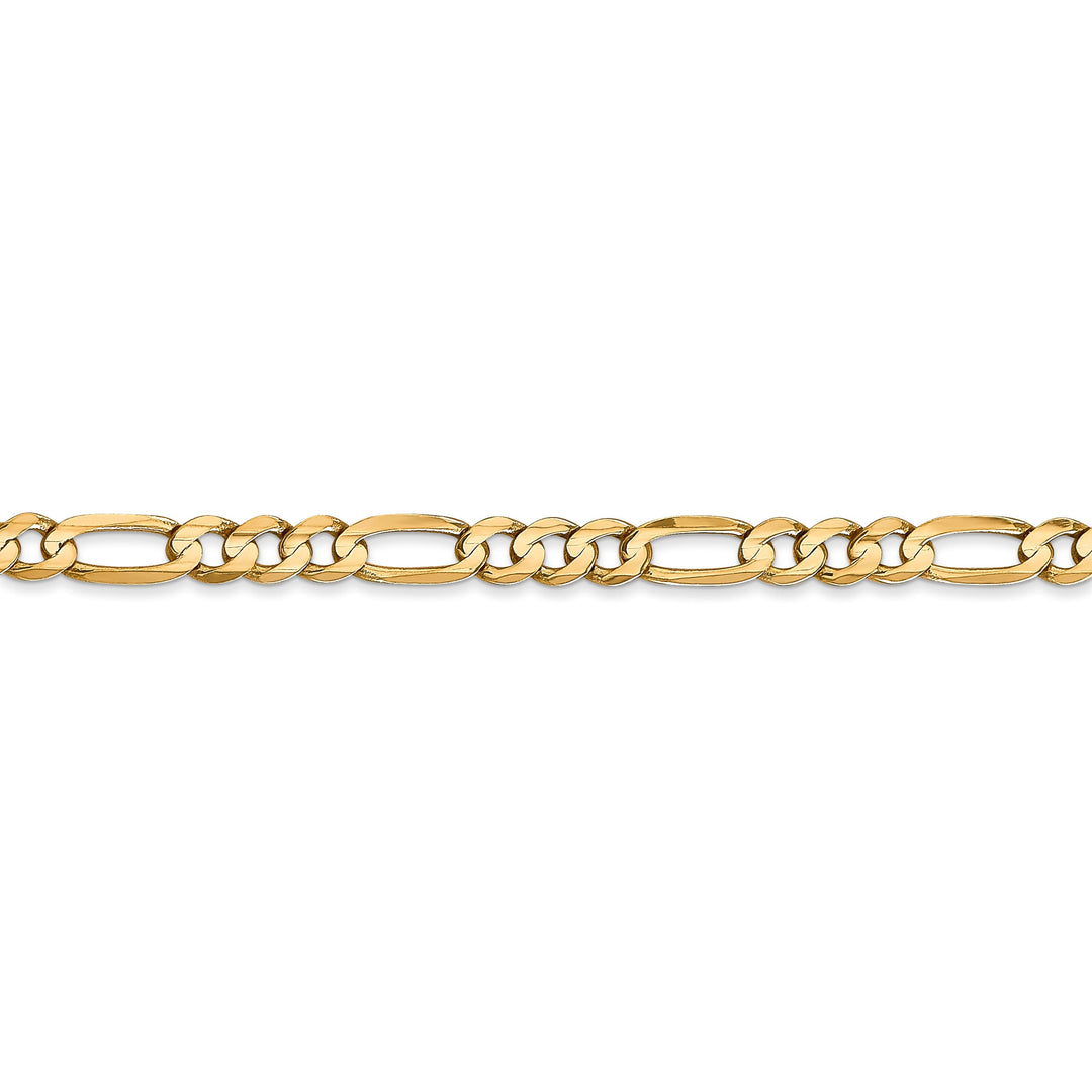14k Yellow Gold 4.50m Concave Open Figaro Chain