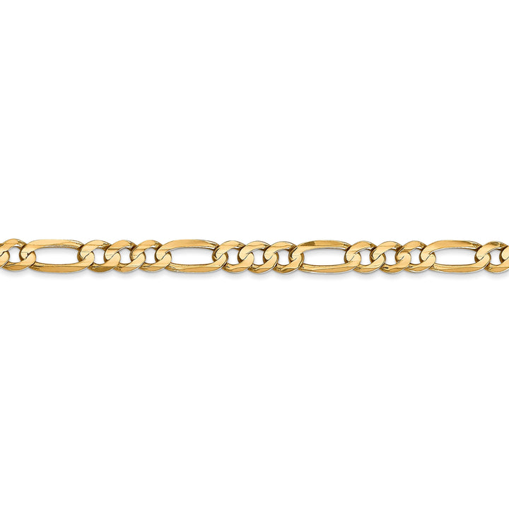 14k Yellow Gold 4.50m Concave Open Figaro Chain