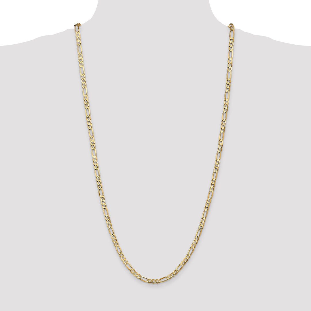 14k Yellow Gold 4.50m Concave Open Figaro Chain