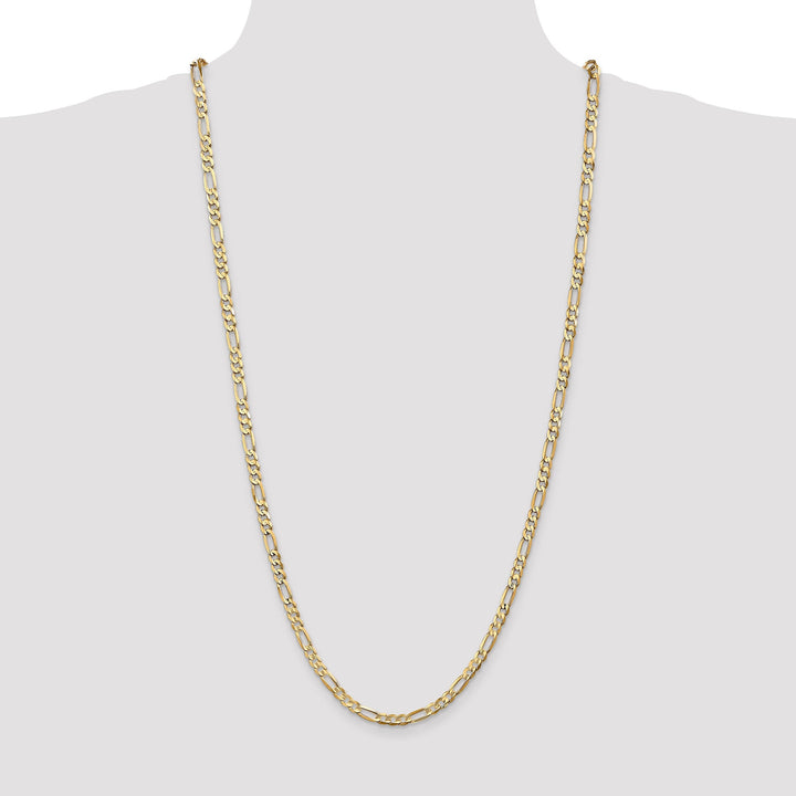 14k Yellow Gold 4.50m Concave Open Figaro Chain