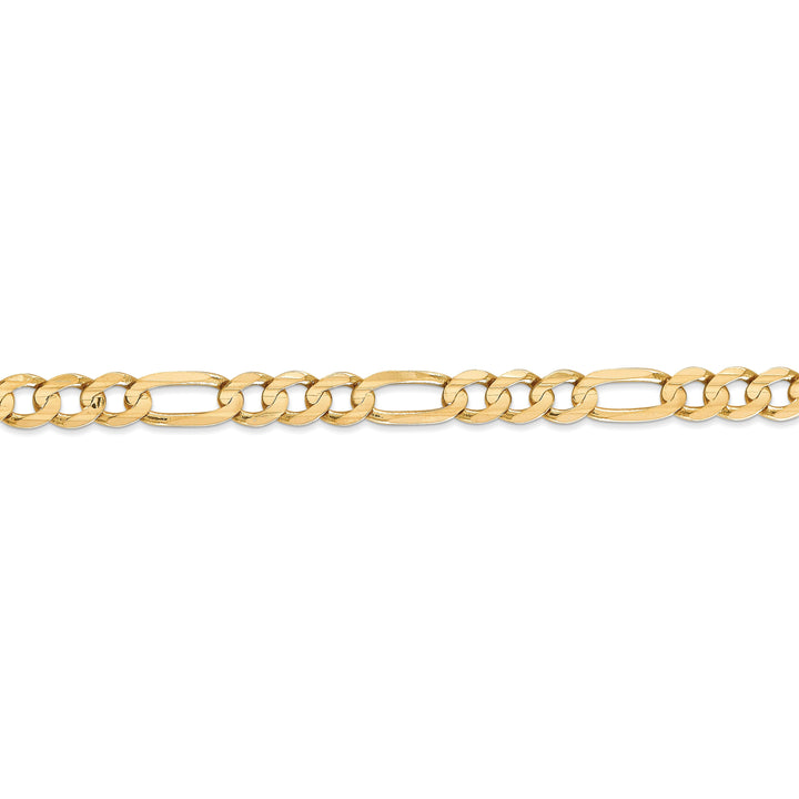 14k Yellow Gold 6.00m Concave Open Figaro Chain