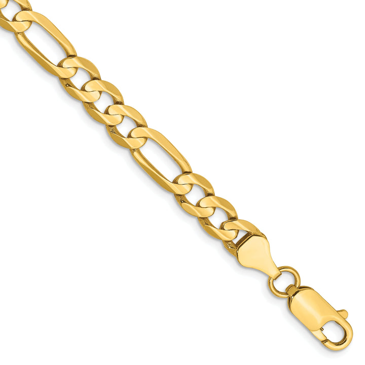 14k Yellow Gold 6.00m Concave Open Figaro Chain