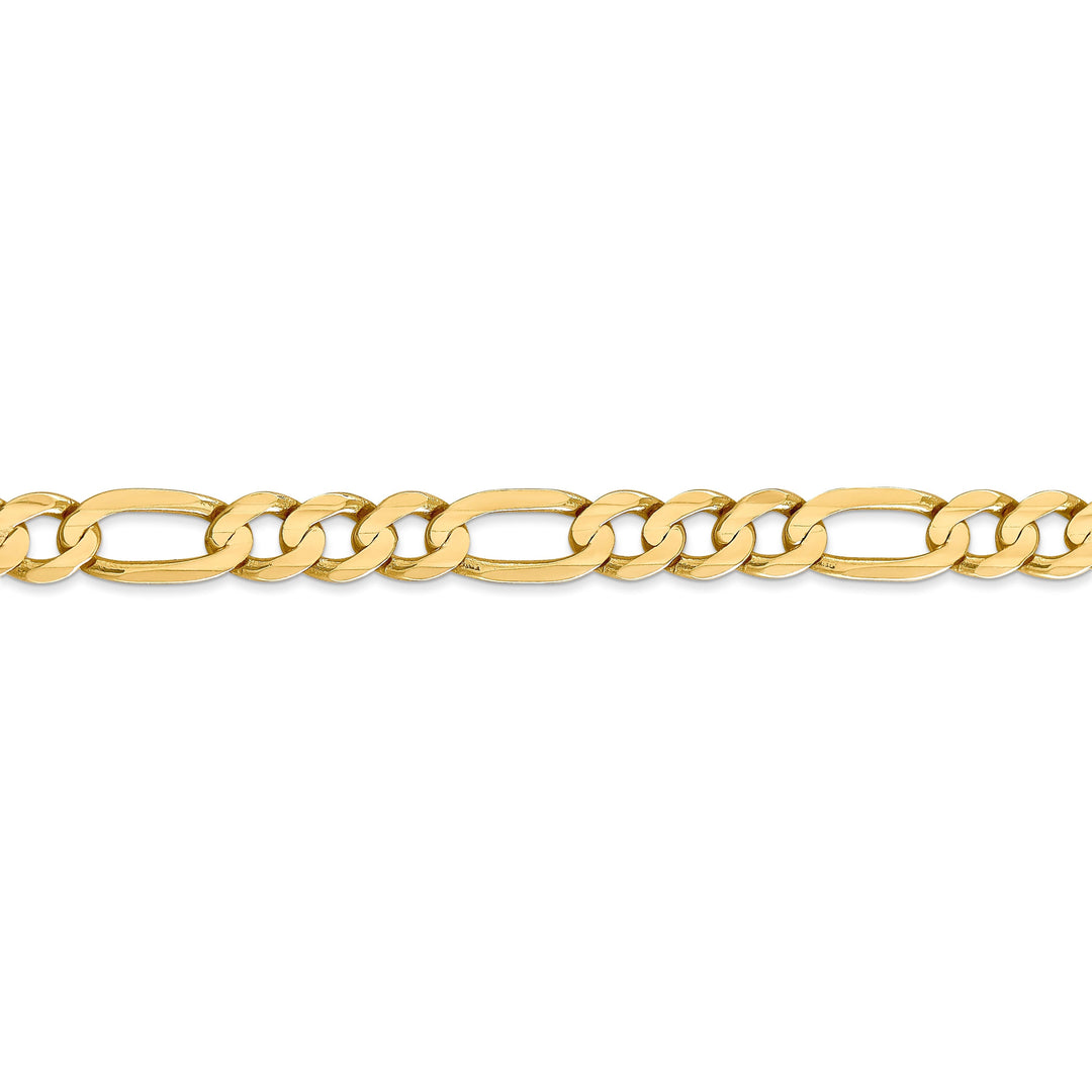 14k Yellow Gold 6.75m Concave Open Figaro Chain