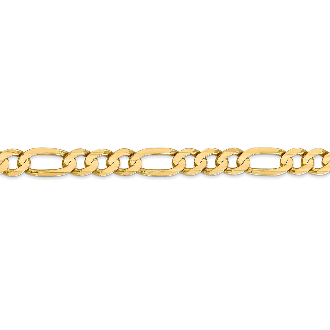 14k Yellow Gold 6.75m Concave Open Figaro Chain