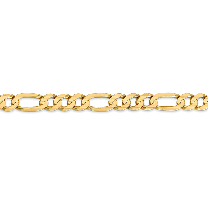 14k Yellow Gold 6.75m Concave Open Figaro Chain