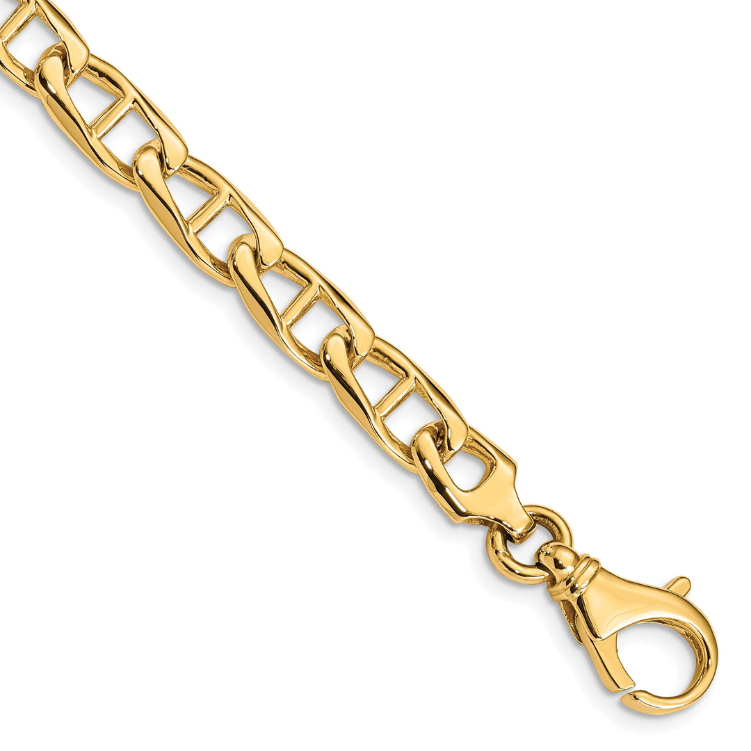 14k Yellow Gold Solid 7.00mm Anchor Link Chain