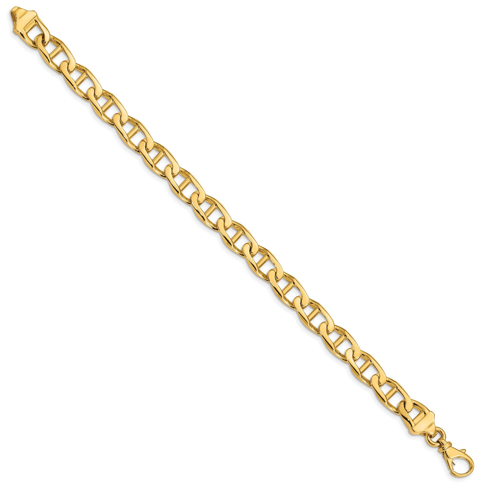 14k Yellow Gold Solid 9.00mm Anchor Link Chain