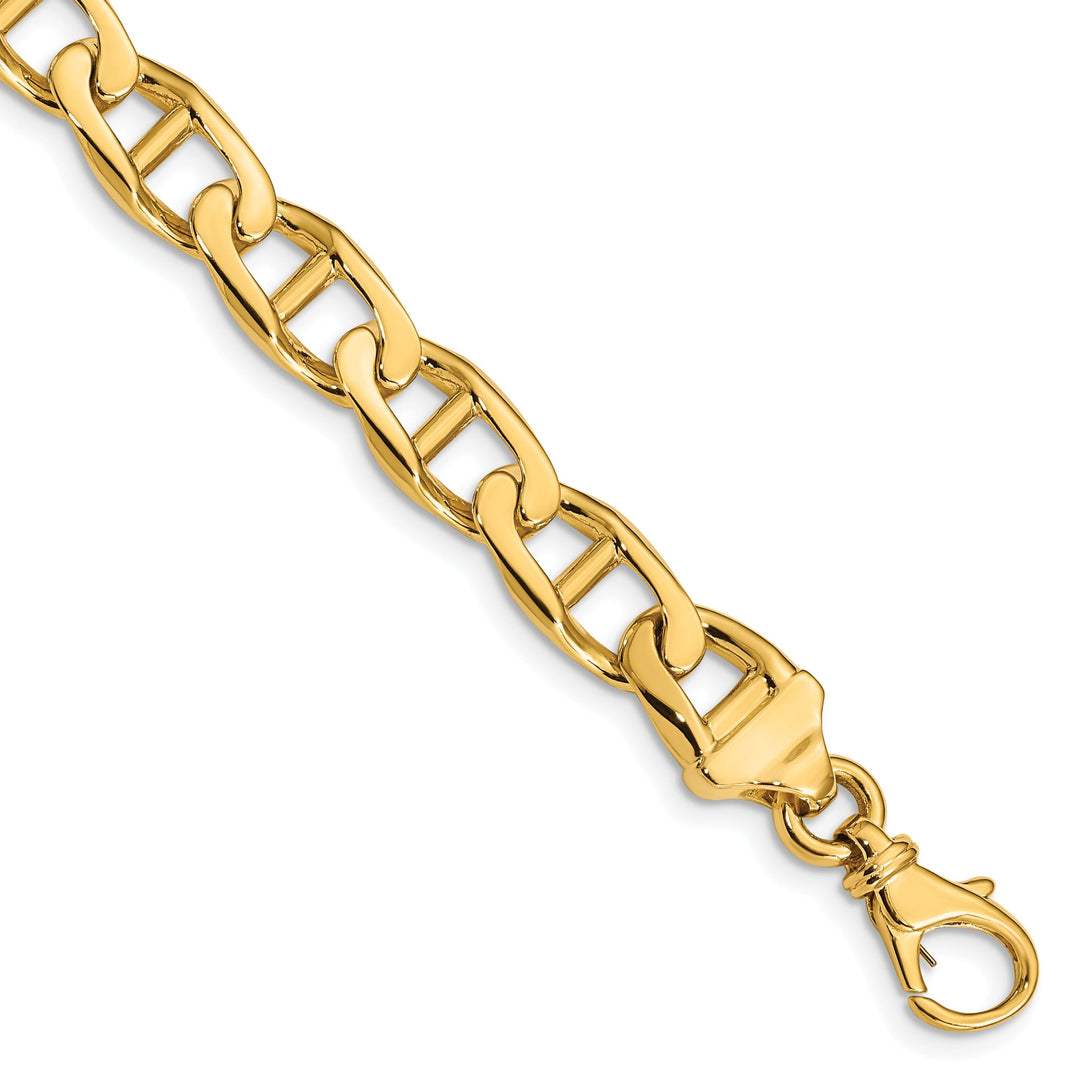 14k Yellow Gold Solid 9.00mm Anchor Link Chain