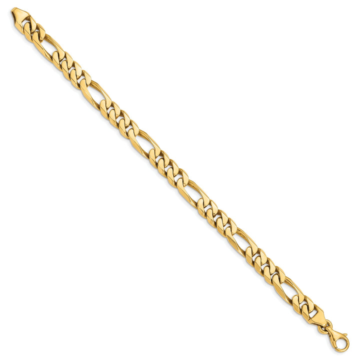 14k Yellow Gold Solid 8.00mm Figaro Link Chain
