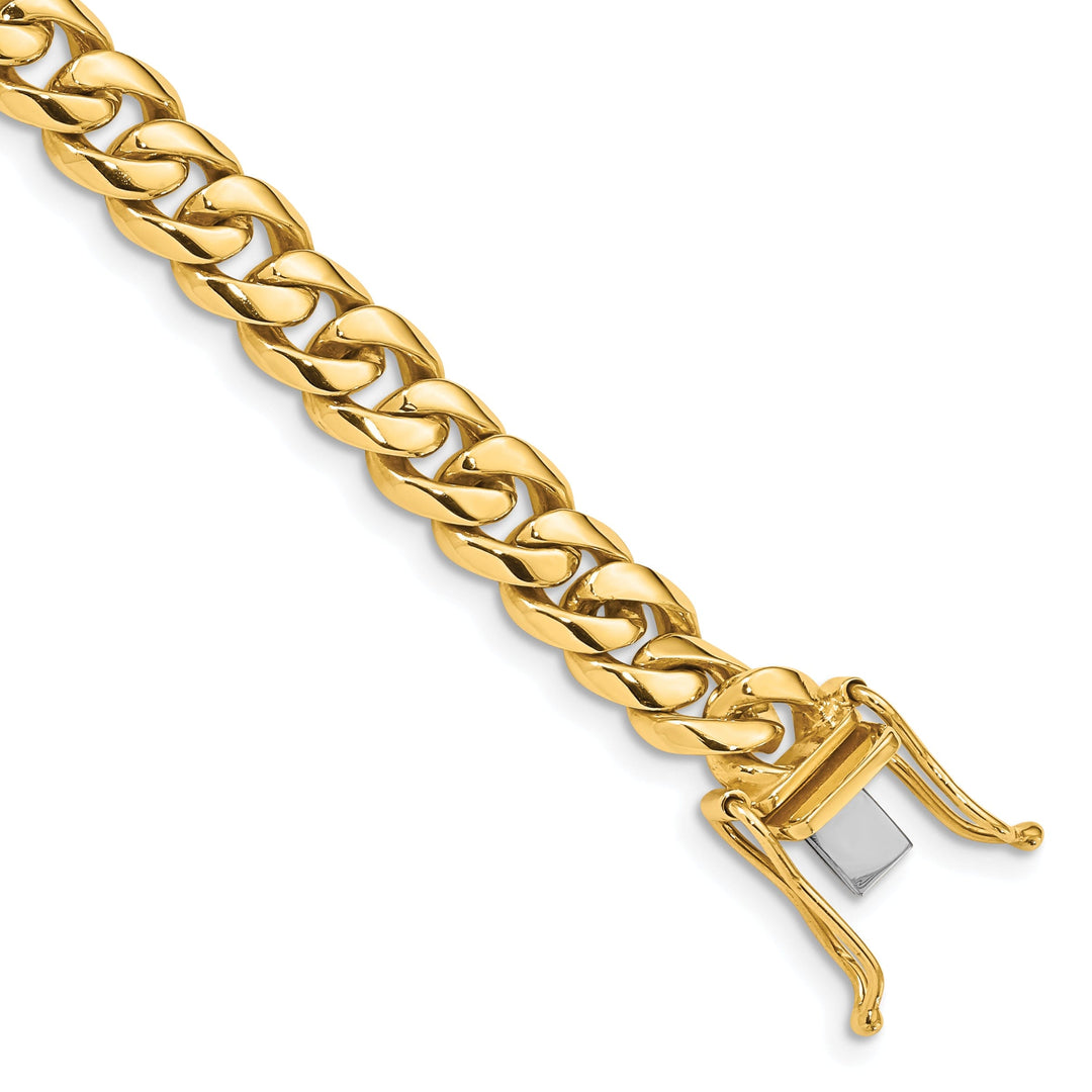 14k Yellow Gold 7.25mm Rounded Fancy Curb Chain