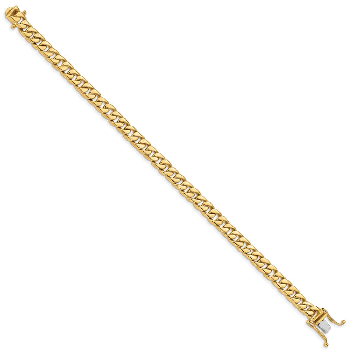 14k Yellow Gold 6.80mm Flat Beveled Curb Chain