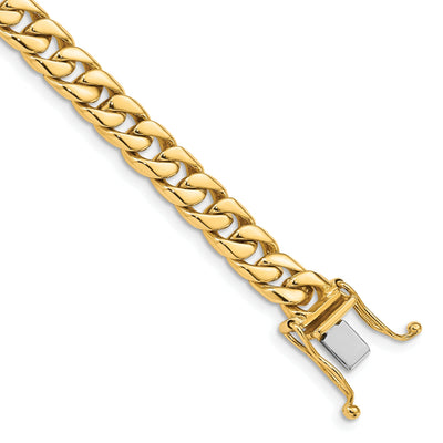 14k Yellow Gold 6.80mm Flat Beveled Curb Chain at $ 2779.93 only from Jewelryshopping.com