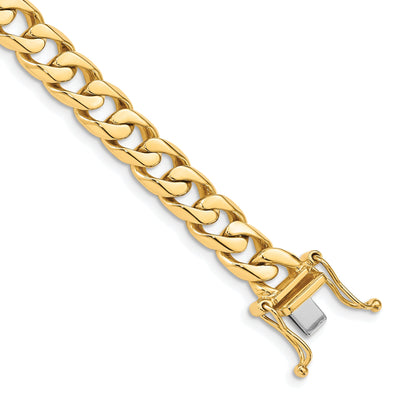 14k Yellow Gold 7.80mm Flat Beveled Curb Chain at $ 2895.85 only from Jewelryshopping.com