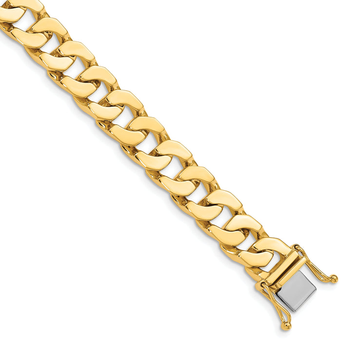 14k Yellow Gold Solid 10.00mm Fancy Link Chain