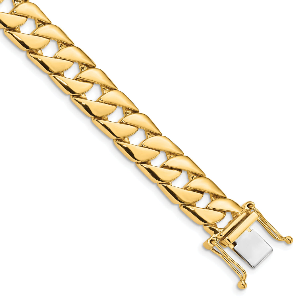 14k Yellow Gold 10.00m Rounded Fancy Curb Chain