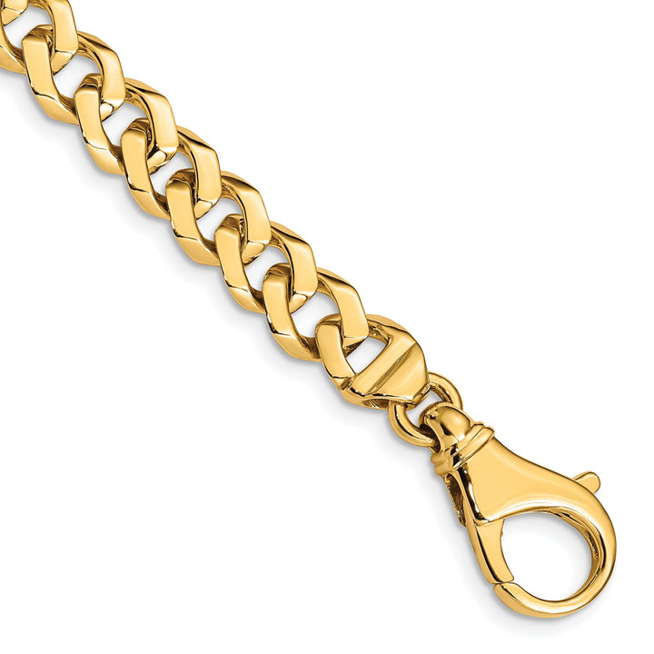 14k Yellow Gold 8.00-mm Fancy Curb Link Chain