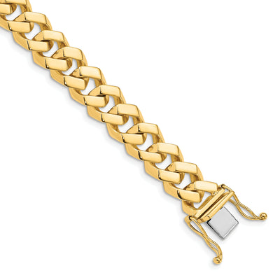 14k Yellow Gold 10.00-mm Fancy Curb Link Chain