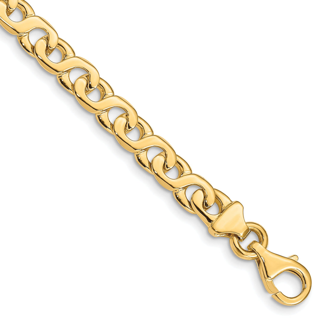 14k Yellow Gold Solid 6.00mm Fancy Link Chain