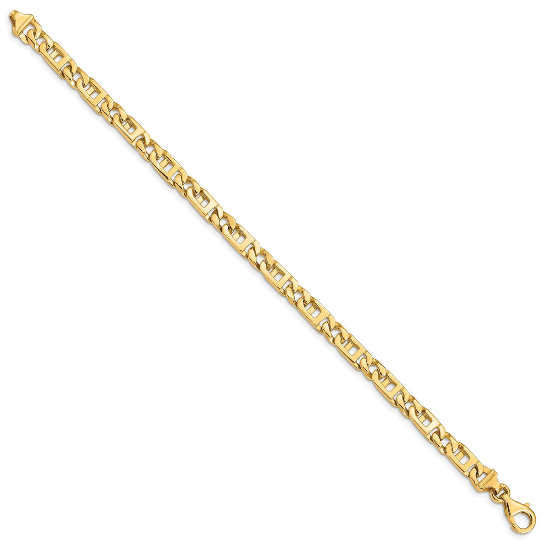 14k Yellow Gold Solid 6.00mm Fancy Link Chain