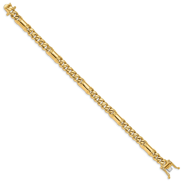 14k Yellow Gold Solid 7.50mm Fancy Link Chain