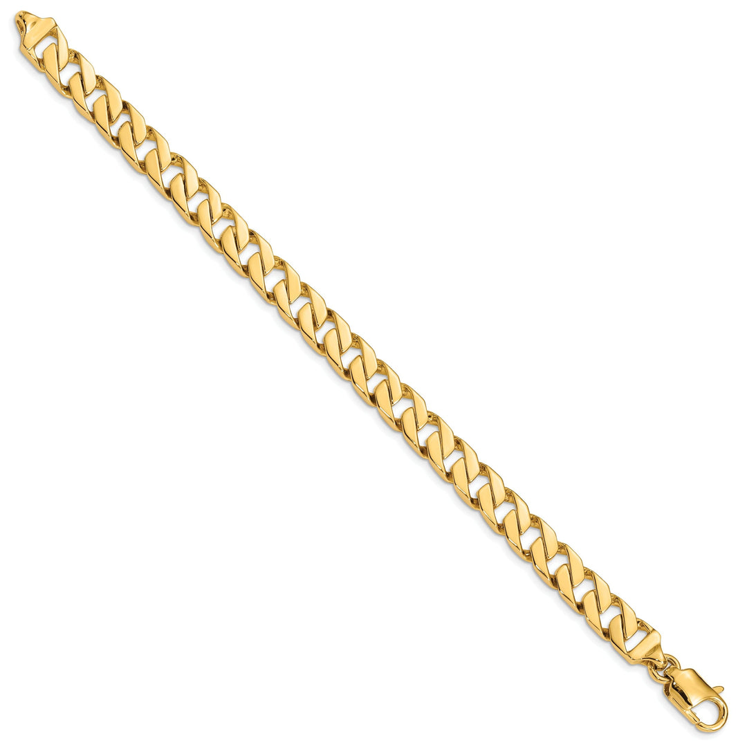 14k Yellow Gold 9.25-mm Fancy Curb Link Chain