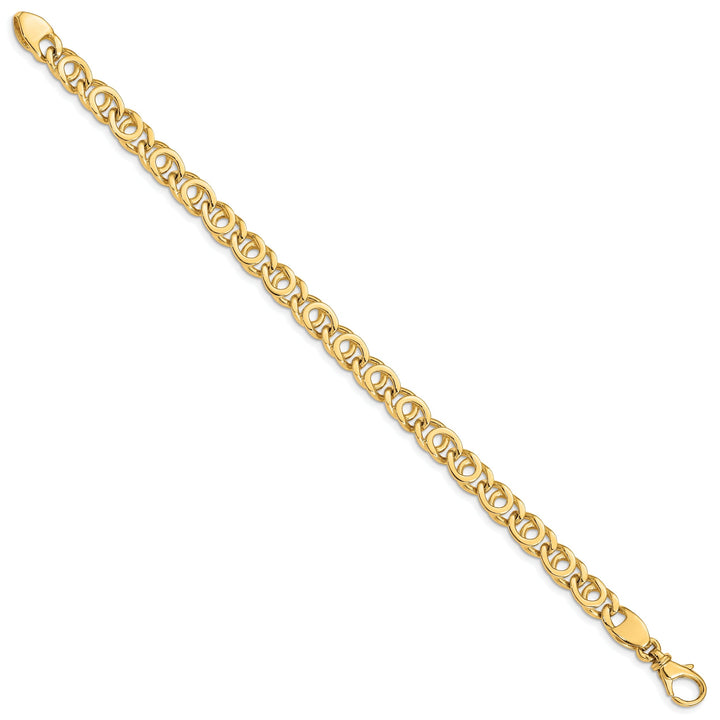 14k Yellow Gold Solid 6.85mm Fancy Link Chain