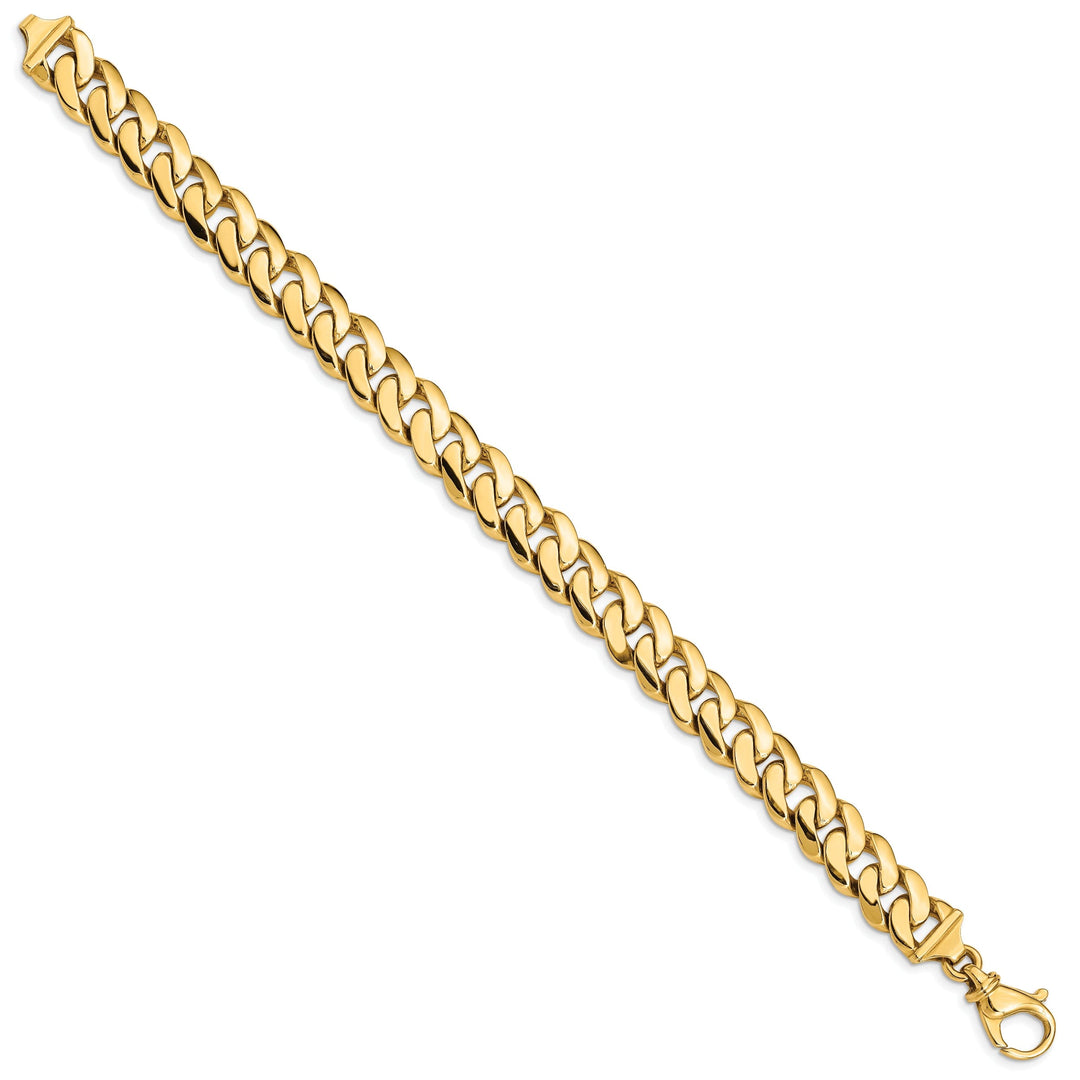 14k Yellow Gold 10.75mm Fancy Curb Link Chain