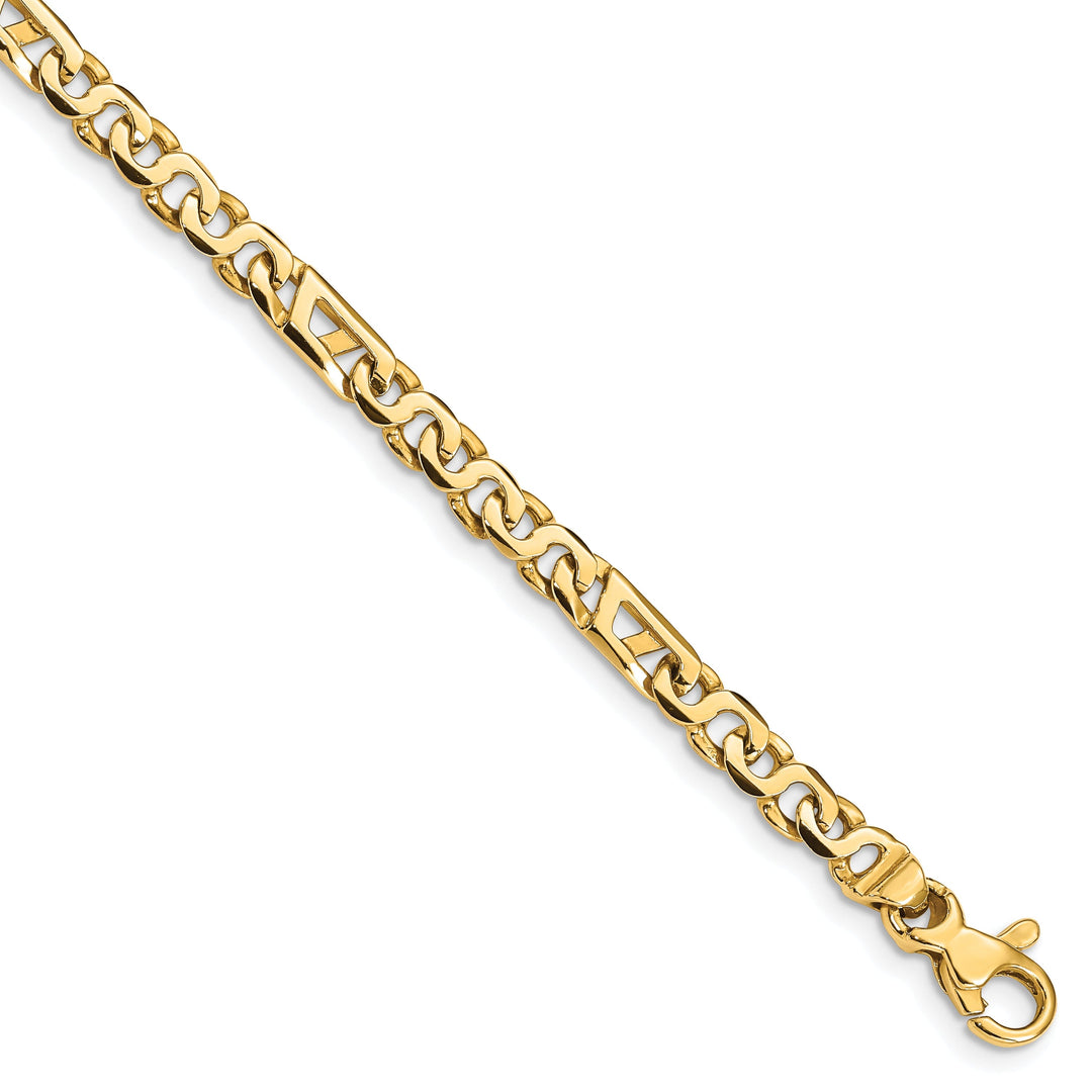 14k Yellow Gold Solid 4.50mm Fancy Link Chain