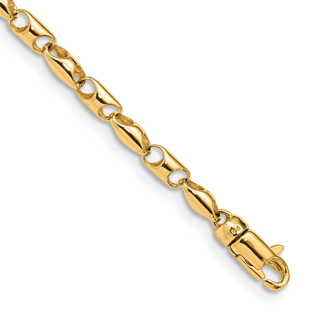 14k Yellow Gold Solid 3.00mm Fancy Link Chain