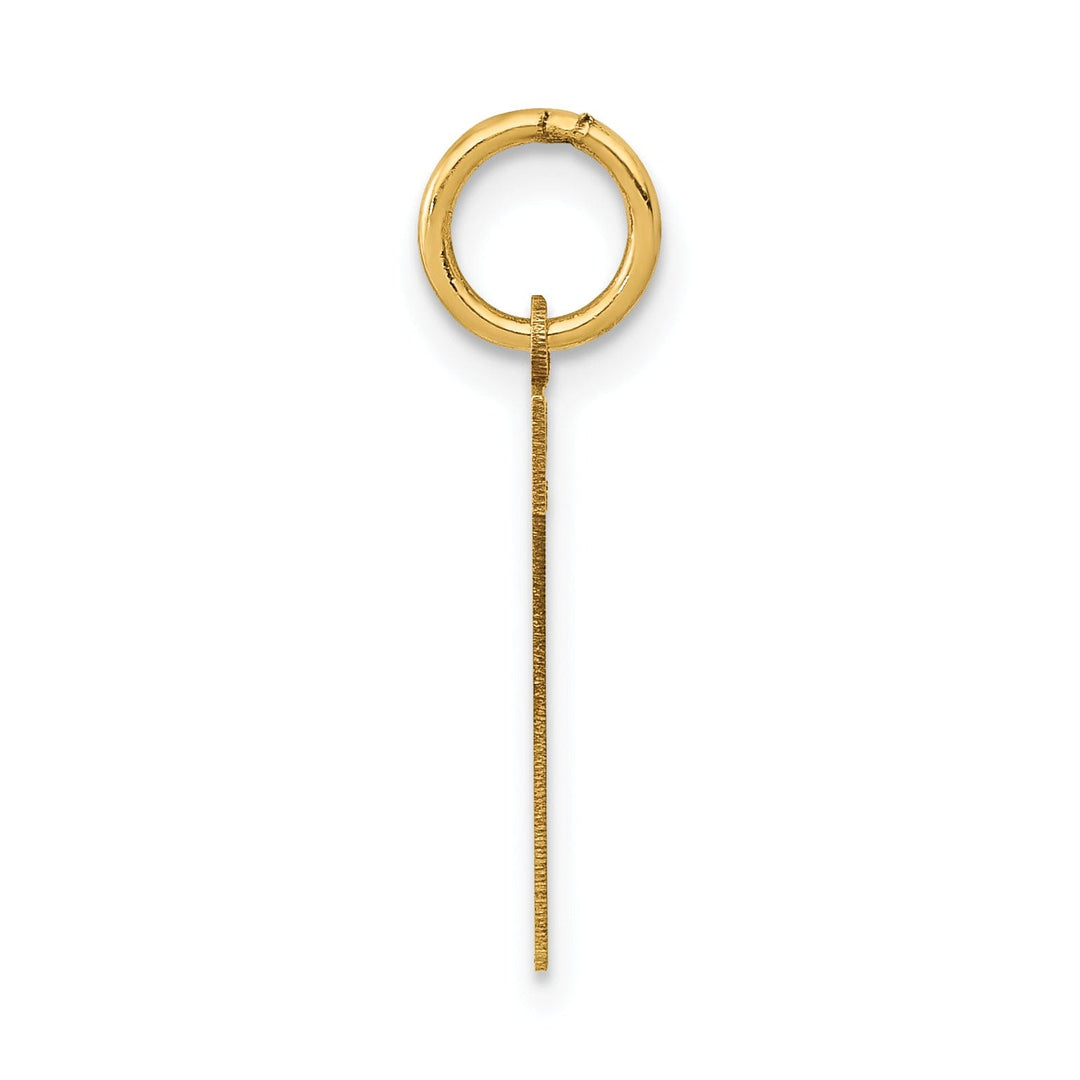 14K Yellow Gold Polished Finish Medium Size Number 7 Charm Pendant