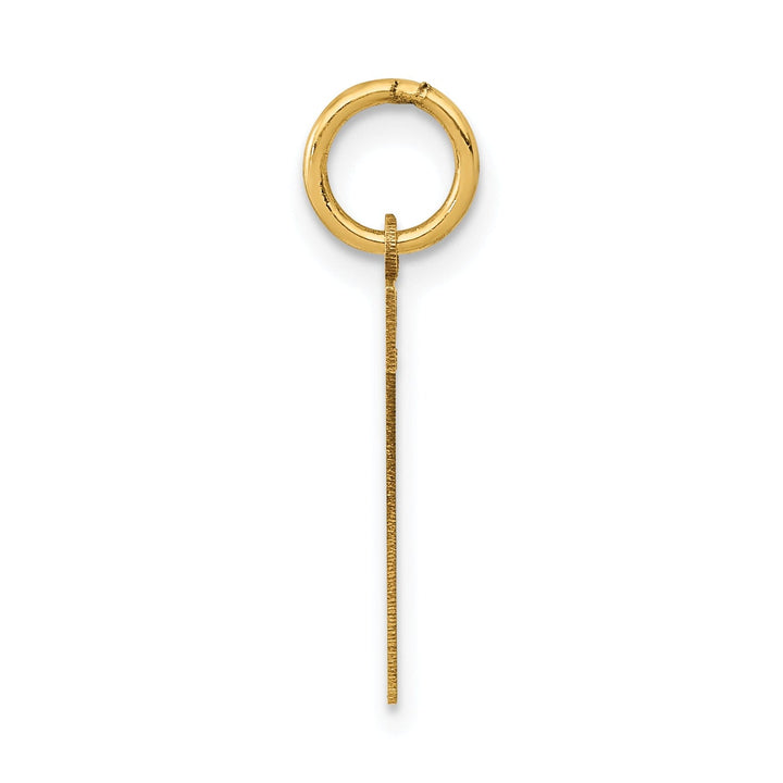 14K Yellow Gold Polished Finish Medium Size Number 7 Charm Pendant