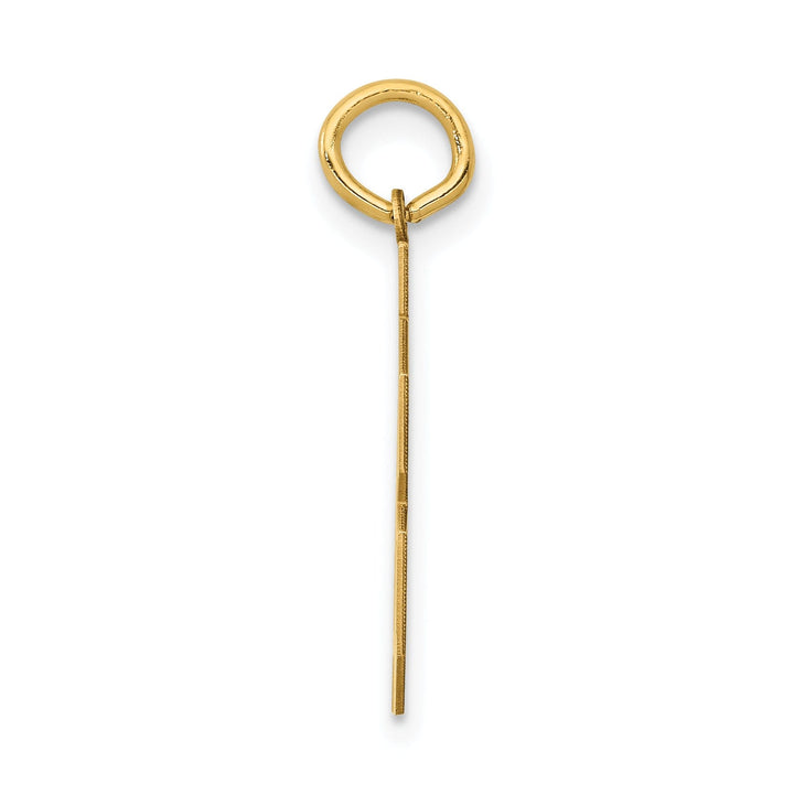 14K Yellow Gold Polished Finish Medium Size Number 78 Charm Pendant