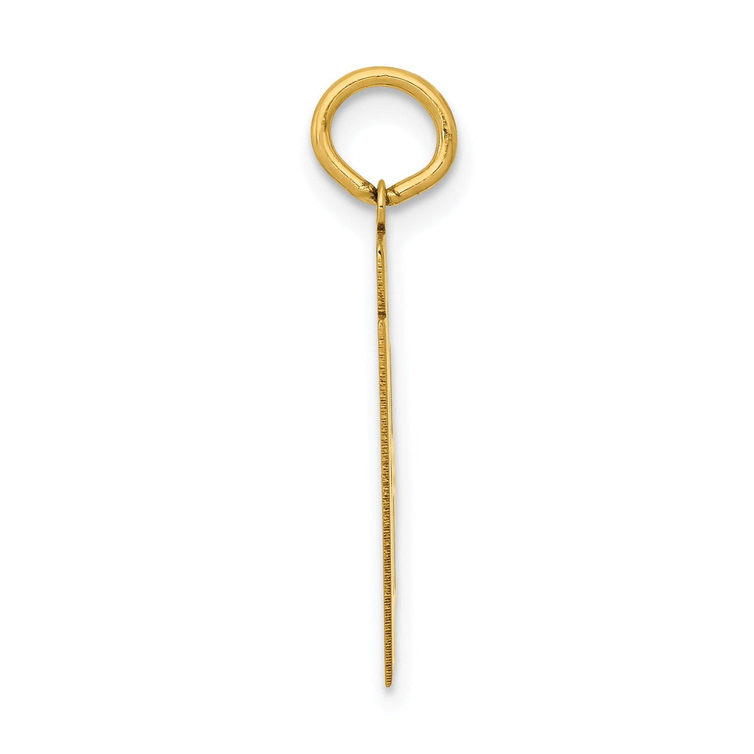14K Yellow Gold Polished Finish Medium Size Number 81 Charm Pendant