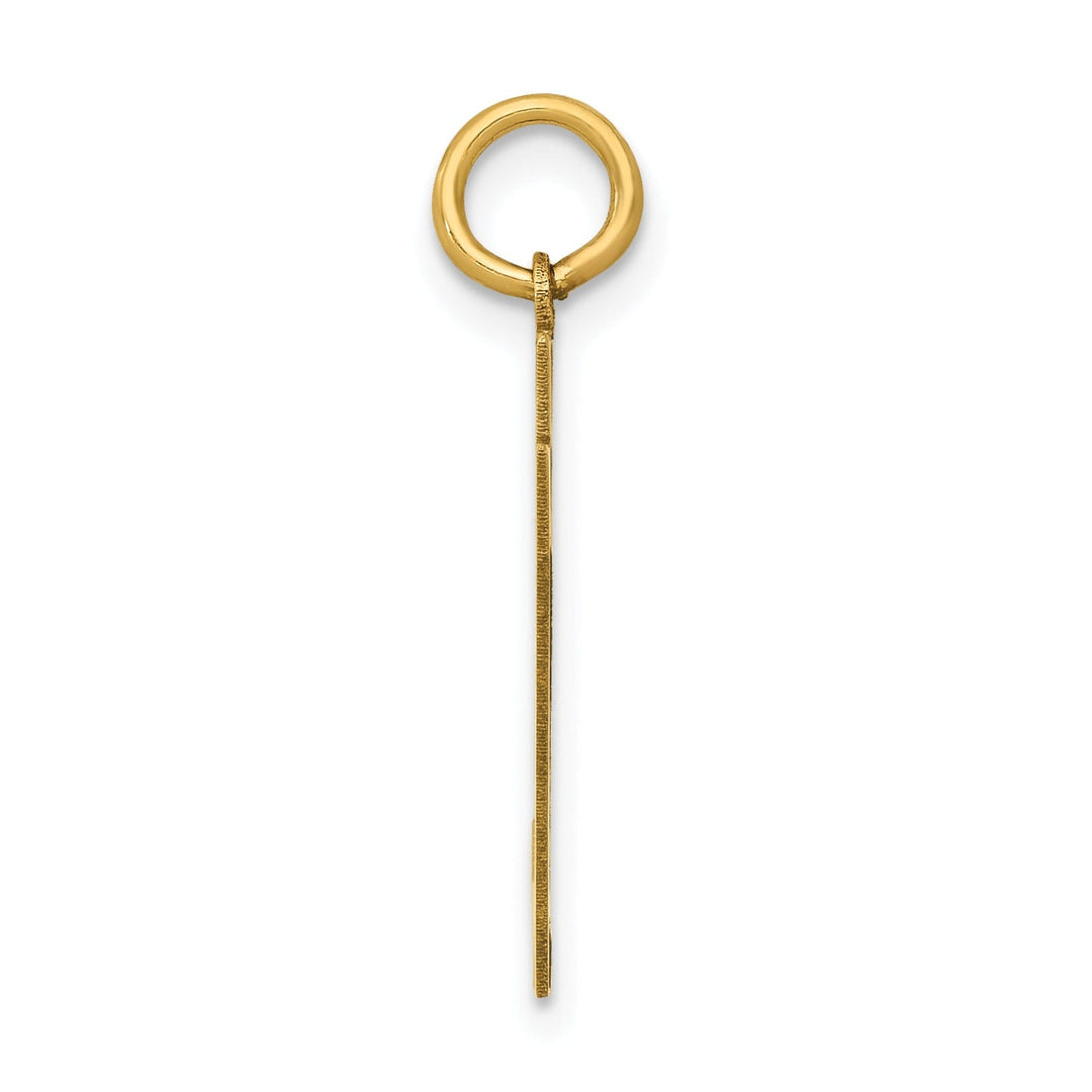 14K Yellow Gold Polished Finish Medium Size Number 97 Charm Pendant