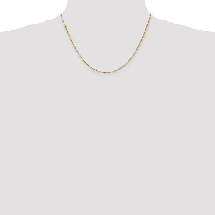 14k Yellow Gold 1.30mm Diamond Cut Rope Chain