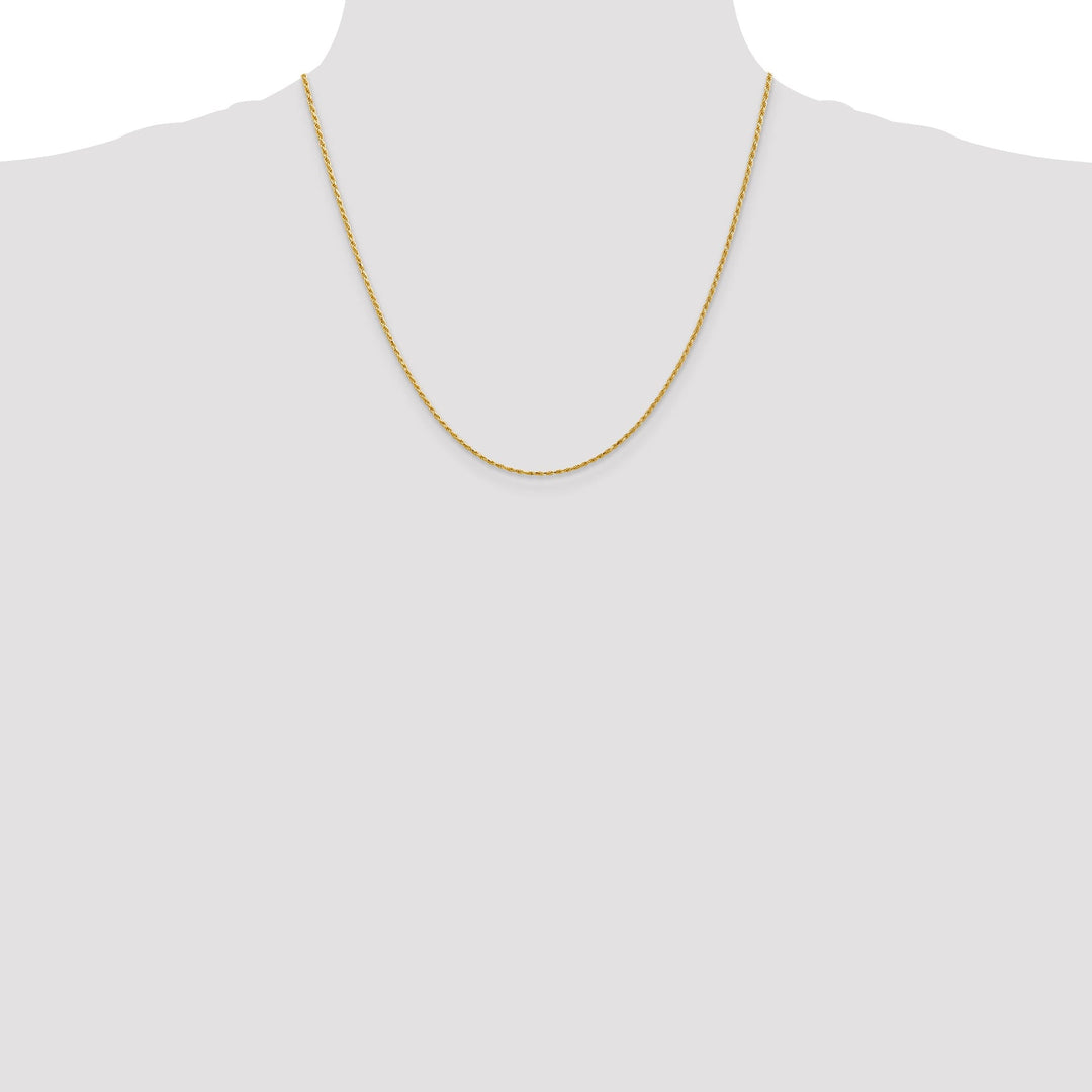 14k Yellow Gold 1.30mm Diamond Cut Rope Chain