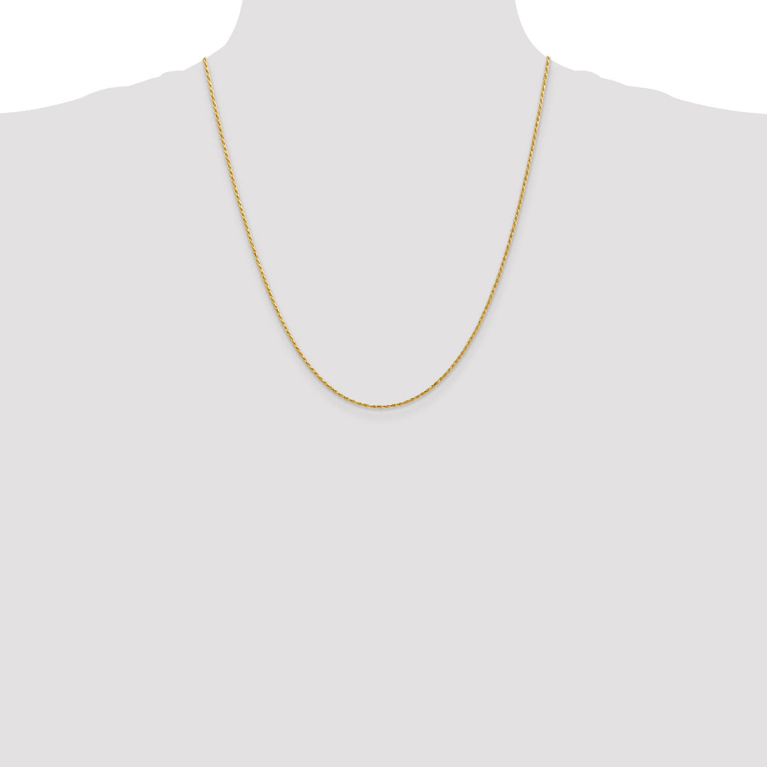 14k Yellow Gold 1.30mm Diamond Cut Rope Chain