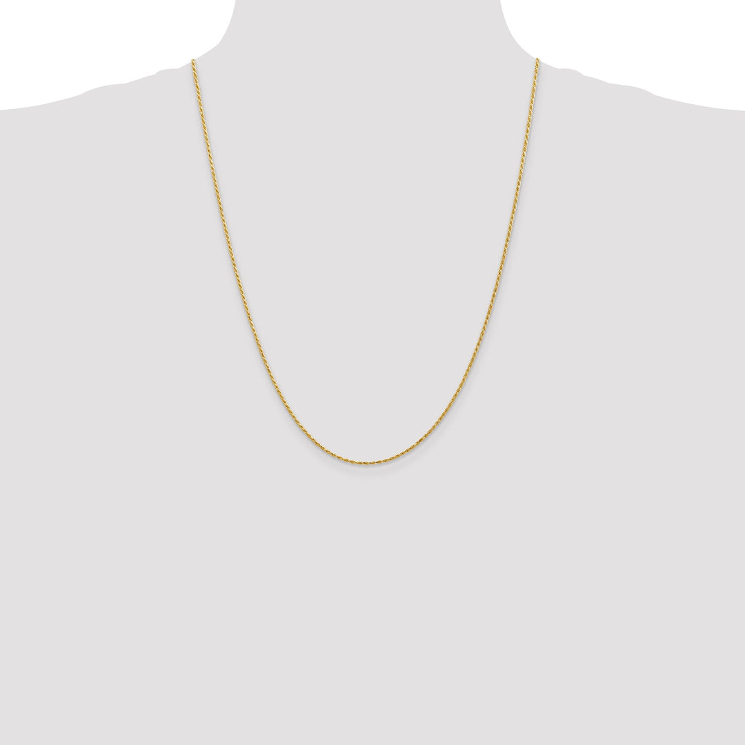 14k Yellow Gold 1.30mm Diamond Cut Rope Chain