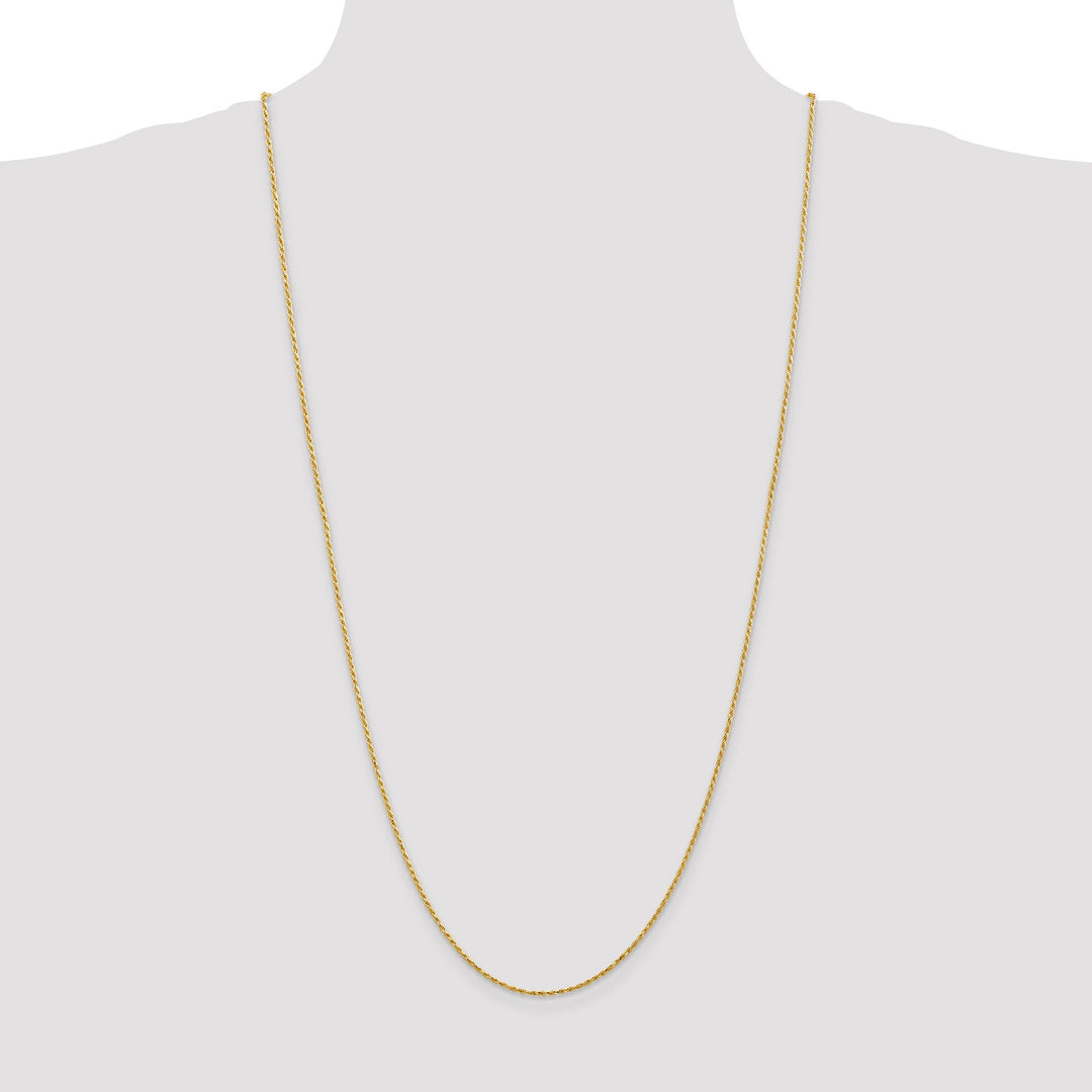 14k Yellow Gold 1.30mm Diamond Cut Rope Chain