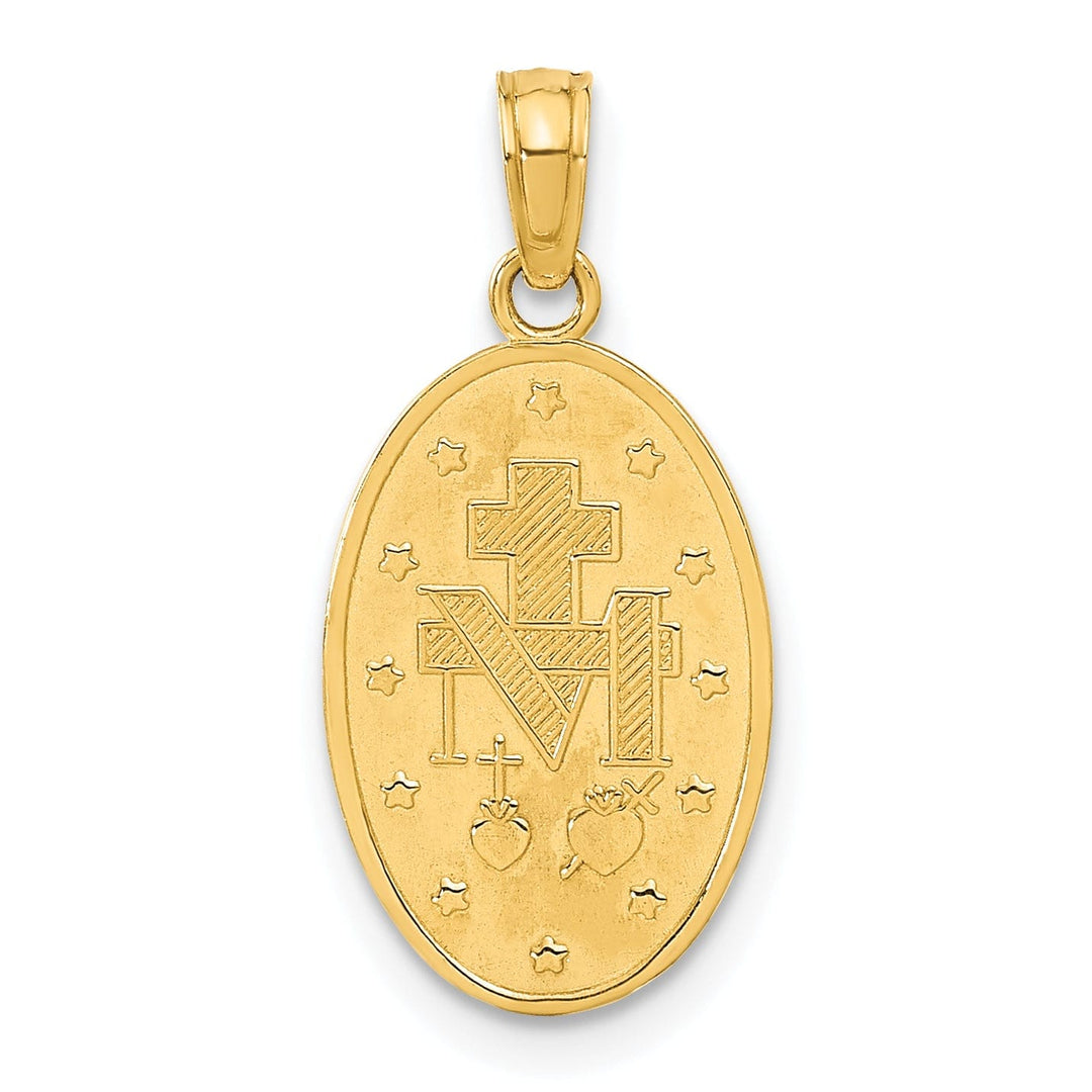 14k Yellow Gold Miraculous Medal Pendant