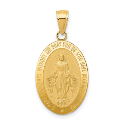 14k Yellow Gold Miraculous Medal Pendant at $ 237.93 only from Jewelryshopping.com