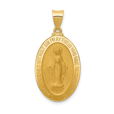 14k Yellow Gold Miraculous Medal Oval Pendant at $ 199.9 only from Jewelryshopping.com