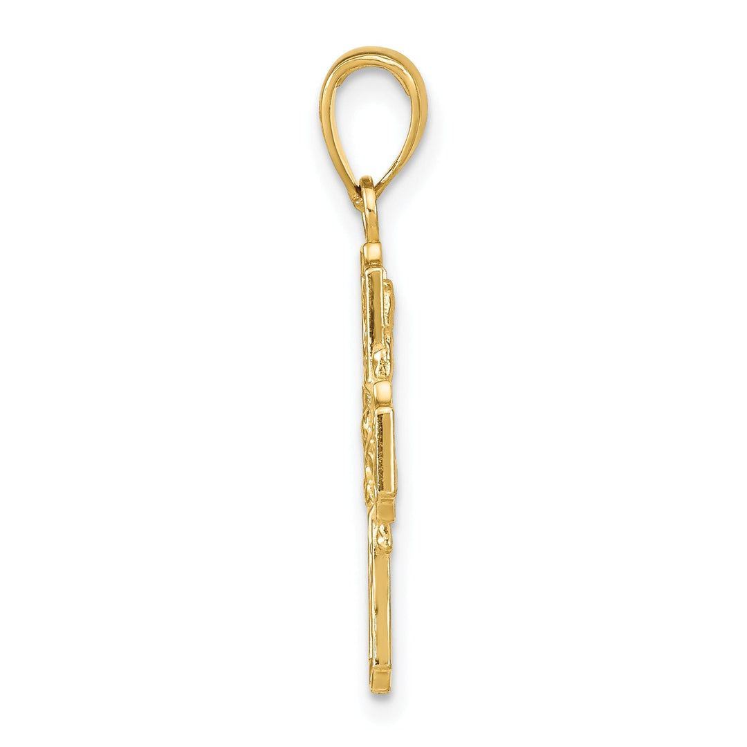 14k Yellow Gold 4-Way Medal Pendant