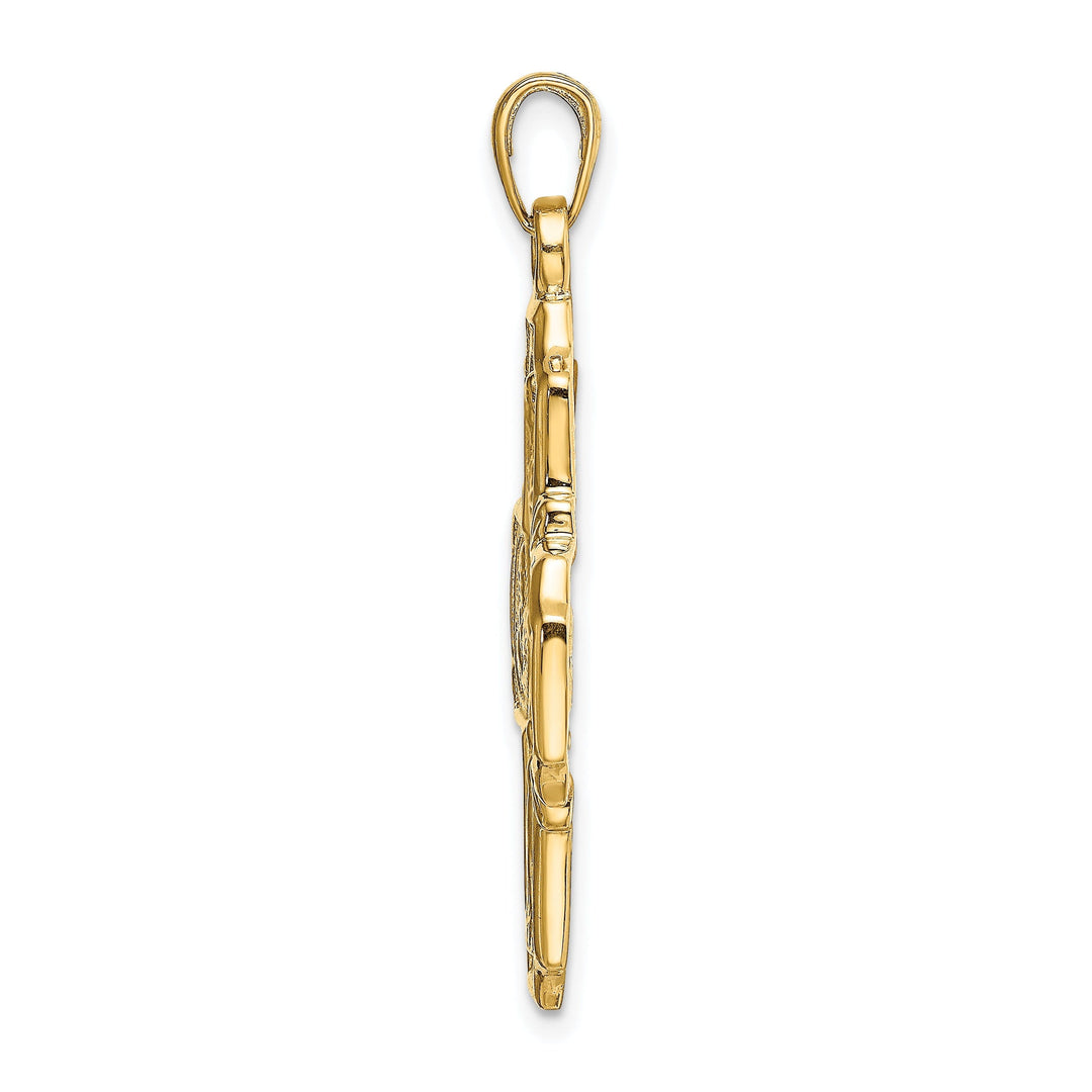 14k Yellow Gold 4-Way Medal Pendant