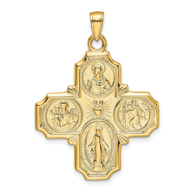 14k Yellow Gold 4-Way Medal Pendant at $ 810.59 only from Jewelryshopping.com