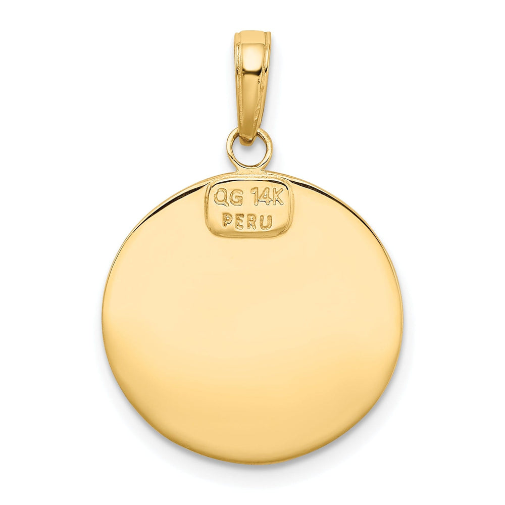 14k Yellow Gold Saint Christopher Medal Pendant