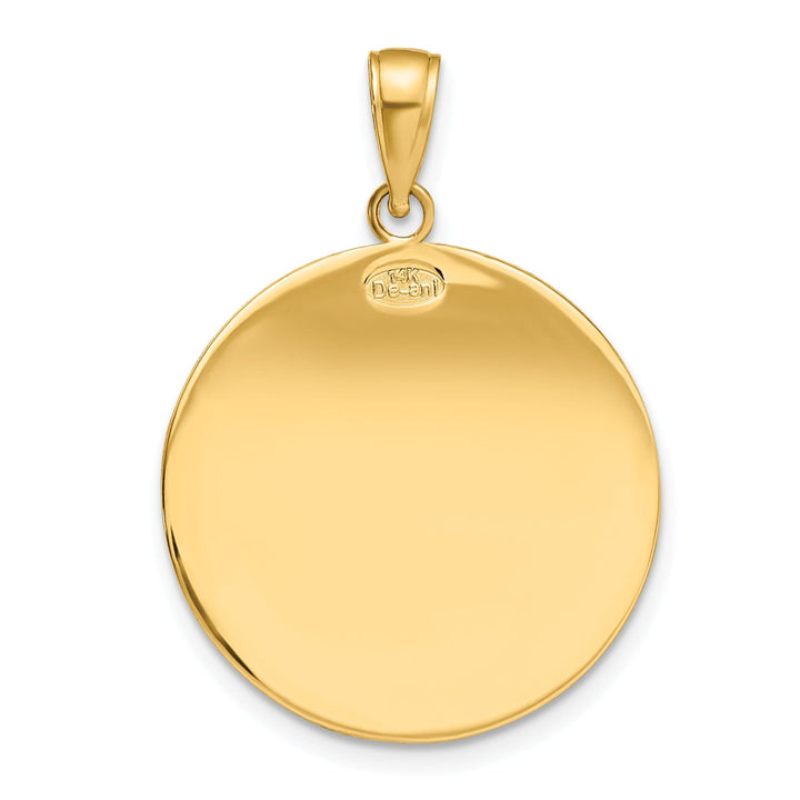 14k Yellow Gold Saint Christopher Medal Pendant