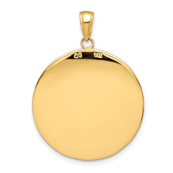 14k Yellow Gold Saint Christopher Hollow Medal