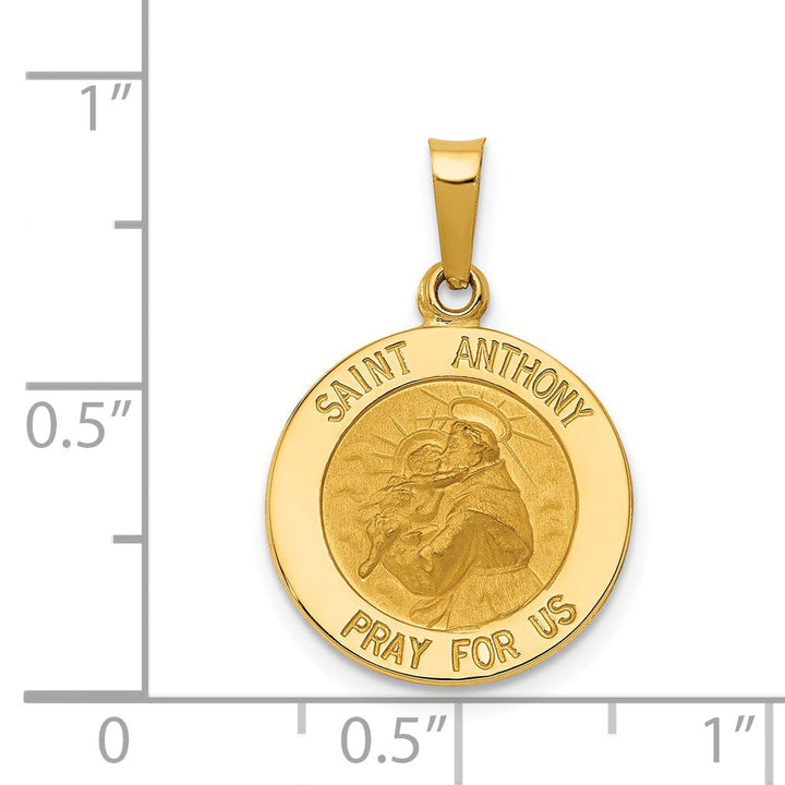 14k Yellow Gold Saint Anthony Medal Pendant